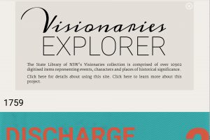 Visionaries Explorer home page