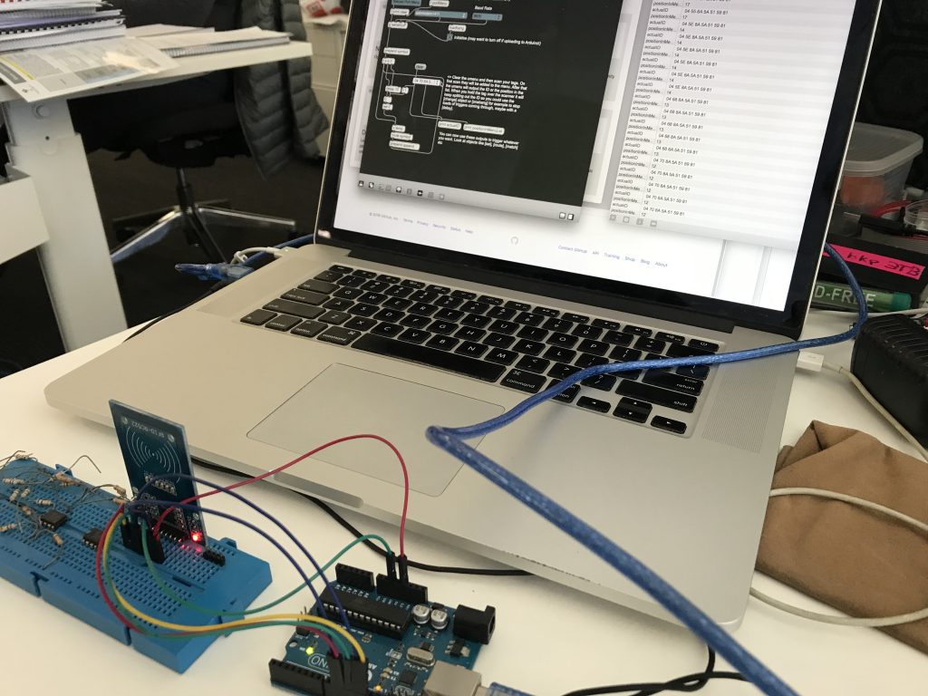 Getting the tag reader working via an Arduino and Max/MSP