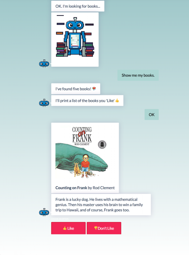 Screenshot of Scout Chatbot 