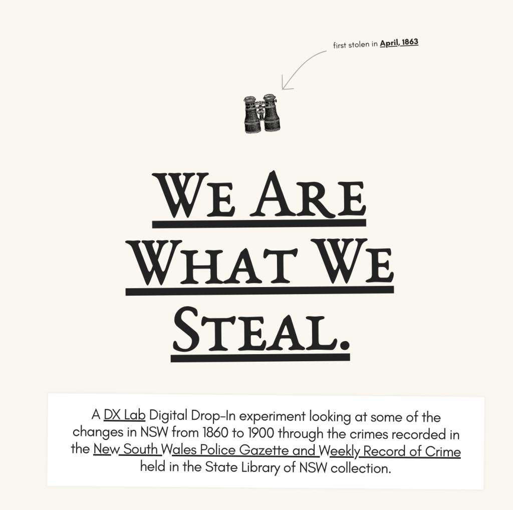 We Are What We Steal homepage